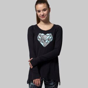 Ivivva by Lululemon Black Heart Practice Ready Pima-Blend Long-Sleeve Tee 10